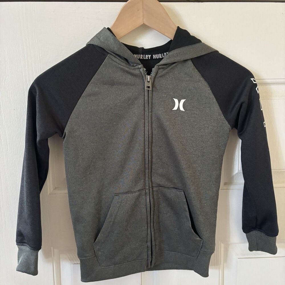 Hurley Boys Kids Jacket Hooded‎ H20 Dri Size 5 4-5 Years Comfort Logo Outdoors - Picture 3 of 13